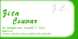 zita csuvar business card